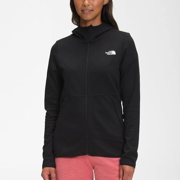 The North Face Tops - THE North Face Womans Flight Series Black hooded zip up Sweater Jacket Size L